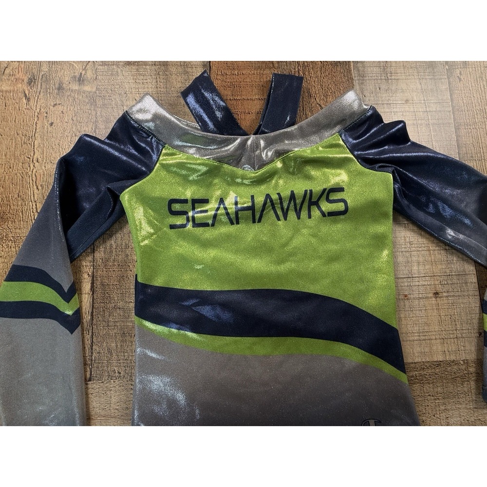 Champion UltraFuse Seattle Seahawks Youth XXS Cheer Uniform Top Metallic - Picture 6 of 6